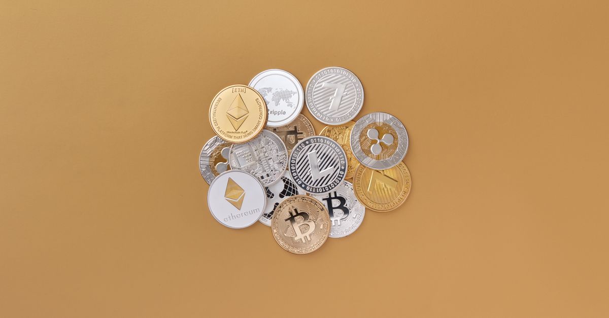 A cluster of cryptocurrencies including Bitcoin, Ethereum on a subtle background symbolizing digital finance.